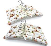 PLAZOTTA 12 grucce imbottite in raso per abbigliamento da donna, 40,6 cm, in tessuto antiscivolo, con motivo floreale, per maglioni, abiti, abiti da sposa