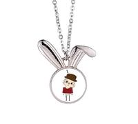 Plcity Pechino cultura rossa locale uu coniglio collana ciondolo coniglietto animale gioielli regalo