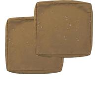 PLCIVSA 1/2/4-Pack Fodera Impermeabile per Divano con Cerniera,50x50 60x60 Copriseduta Divano da Giardino Esterno Rimovibili Coprisedile per Patio Giardino Sedili e Mobili(cachi,33x65x10cm(2pcs))