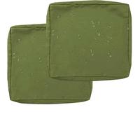 PLCIVSA 1/2/4-Pack Fodera Impermeabile per Divano con Cerniera,50x50 60x60 Copriseduta Divano da Giardino Esterno Rimovibili Coprisedile per Patio Giardino Sedili e Mobili(Verde,63x68x12cm(2pcs))