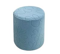 PLCIVSA Copri Pouf Rotondo 50x50 40x40 35×35 30×30 Fodera Poggiapiedi Copripouf Elastico Rivestimenti pouf Sgabello Poggiapiedi Ottomana(Z8,40x40cm/16x16in)
