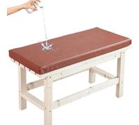 PLCIVSA Cuscino per Panca Impermeabile in Pelle PU - 1/2/3 Posti, Spessore 5cm,Personalizzato Cuscino Sedia da Giardino Patio,per Esterno e Interno,Terrazza, Cucina e Finestra(Light brown,80x30x5cm)