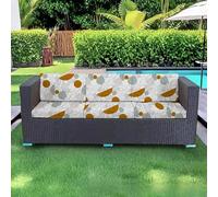 PLCIVSA Fodere per Cuscini da Esterno Elasticizzate con Banda Elastica Copriseduta per Divano Giardino Mobili da Patio Rattan Lavabili in Lavatrice(A2,150-190cm/59-75in)