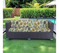 PLCIVSA Fodere per Cuscini da Esterno Elasticizzate con Banda Elastica Copriseduta per Divano Giardino Mobili da Patio Rattan Lavabili in Lavatrice(A3,50-60cm/20-24in)