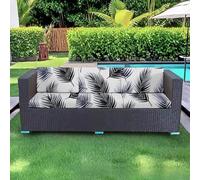 PLCIVSA Fodere per Cuscini da Esterno Elasticizzate con Banda Elastica Copriseduta per Divano Giardino Mobili da Patio Rattan Lavabili in Lavatrice(A8,50-60cm/20-24in)