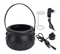 Plcnn Decorazione per Feste di Halloween, Calderone Decorazioni per Halloween Strega di Halloween Macchina per Il Fumo Nebulizzatore con Luce a LED Che Cambia Colore(Fiamma Nera)