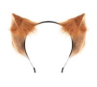 PLCPDM 1. Cerchietto regolabile con orecchie di lupo per cosplay e feste di Halloween, morbido e leggero, con vestibilità sicura per eventi anime, fasce leggere con orecchie di lupo, per convegni