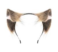 PLCPDM 1. Cerchietto regolabile con orecchie di lupo per cosplay e feste di Halloween, morbido e leggero, con vestibilità sicura per eventi anime, fasce leggere con orecchie di lupo, per convegni