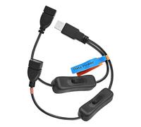 PLCPDM 2 Cavo sdoppiatore USB 2.0 commutabile a forma Y con porte ricarica e funzione sincronizzazione per uso domestico/ufficio Cavo sdoppiatore USB a Y con interruttori