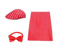 PLCPDM 3Pieces 1950s Costume da cameriere adulto hot dog bibite film notte cameriera cosplay costume per circo partito Halloween