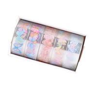 PLCPDM 5 Rotoli Nastro Trasparente Delizioso Modello Fiori Decorativi Mascherare La Farfalla Artigianale Per Le Scorte Scrapbooking