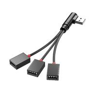 PLCPDM Adattatore USB 2.0 da 1 a 3 cavo di prolunga splitter multiporta per la ricarica del computer portatile/cavo splitter