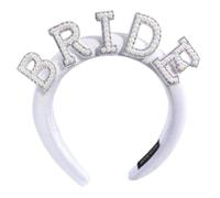 PLCPDM Bachelorettes Party Sposa Fascia per abito da sposa Copricapo Perla Artificiale Lettera Sposa Hairband Damigelle Damigelle Decors