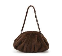 PLCPDM Borsa a tracolla per tutti i giorni Borsa leggera in pelliccia sintetica che offre comodità trasporto multiposizione sotto le ascelle, cena elegante