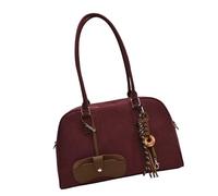 PLCPDM Borsa da ascellare di grande capacità per le donne borsa da bowling elegante pendolarismo retrò spalla PU pelle ascella grande capacità spalla per le donne retrò ascella borsa elegante, B, One