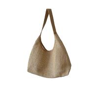 PLCPDM Borsa da spiaggia per le donne Borsa a tracolla alla moda di grande capacità ascella borsa di tendenza in paglia ascella quotidiana donna spalla di paglia spiaggia grande capacità borsa tessuta