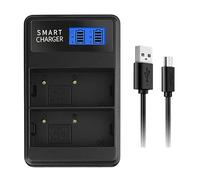 PLCPDM Caricatore compatto BLH1 LCD Dual Slot Base Ricarica USB per Olympus EM1 MARKII EM1-2 EM1 Mark 2 Caricabatterie Batteria Fotocamera