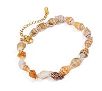 PLCPDM Cavigliere da spiaggia in resina con stelle marine disegni colore vibrante confortevole impermeabile accessori gioielli da spiaggia, Misura unica, come descritto