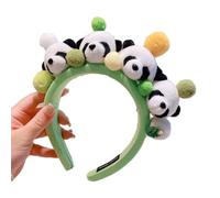 PLCPDM Cerchietto per capelli da donna a forma di panda farcito con cartoni animati, per adulti e adolescenti, per scattare foto, festa di Natale