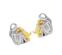 PLCPDM Collana con ciondolo a forma di cane che abbraccia una ragazza, fatto a mano, simbolo dell'amicizia, gioiello elegante accessorio per gli amanti degli animali domestici