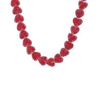 PLCPDM Collana con ciondolo in resina stravagante a forma cuore, catena regolabile dal design leggero e per gioielli unici caramelle d ' amore per donne e adolescenti