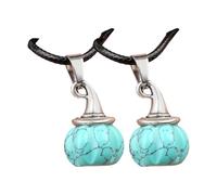 PLCPDM Collana unisex regolabile con ciondolo a forma di zucca e cappello da strega e pietra agata naturale su cordoncino nero, gioielli regalo per feste di Halloween, Misura unica, come descritto