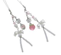 PLCPDM Confezione da 2 cinturini per telefono alla moda a forma di fragola, per giovani appassionati di moda e studenti in cerca di individualità