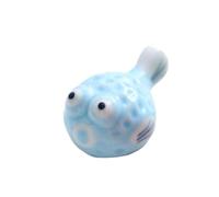 PLCPDM Confezione da 6 supporti per bacchette carini a forma di pesce palla in ceramica per forchetta, cucchiaio, pesce palla e bacchette
