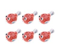 PLCPDM Confezione da 6 supporti per bacchette carini a forma di pesce palla in ceramica per forchetta, cucchiaio, pesce palla e bacchette