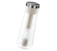 PLCPDM Contenitore adatto per bevande fredde da viaggio, con filtro efficiente, coperchio resistente alle perdite, struttura in vetro resistente al calore, per gli appassionati di caffè