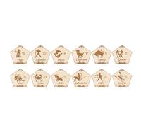 PLCPDM Dadi Fatti A Mano Dodecahedron con Le Date Costellazioni Celesti per Gioco E L'apprendimento della Durata delle Dadi Gioco in Legno