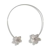PLCPDM Elegante collana da donna con ciondolo a forma di fiore e stelle marine, ispirata alla spiaggia, regolabile, elegante gioiello da donna, Star, Metallo