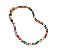 PLCPDM Elegante e alla moda con pietre preziose colorate, accessorio portatile per stili distintivi, personalizza gli appassionati di accessori, One Size, come descritto, come descritto