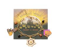 PLCPDM Eleganti Braccialetti in Lega Halloween con Ciondoli Staccabili Accessorio Unisex per Tutti I Giorni E Feste in Costume Catena Regolabile A Forma Pipistrello