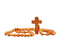 PLCPDM Eleganti Disegni Perle Rosario Legno Splendidamente Realizzate Per Fedeli Cristiani Che Offrono Un Tocco Elegante Alle Tue Preghiere Rosario