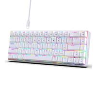 PLCPDM Ergonomic Color Keyboard Hot Swappable Red/Brown Switches 19 Dynamic Light Effects Portable Layout for PC Color Gaming Keyboard Ergonomic Typing