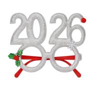 PLCPDM Felice Anno Nuovo Occhiali Da Vista Fancy Party Occhiali Natale Cornici Occhiali di Natale Senza Lenti Per Le Donne Degli Uomini Festa di Natale Occhiali