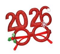 PLCPDM Felice Anno Nuovo Occhiali Da Vista Fancy Party Occhiali Natale Cornici Occhiali di Natale Senza Lenti Per Le Donne Degli Uomini Festa di Natale Occhiali