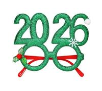 PLCPDM Felice Anno Nuovo Occhiali Da Vista Fancy Party Occhiali Natale Cornici Occhiali di Natale Senza Lenti Per Le Donne Degli Uomini Festa di Natale Occhiali