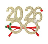 PLCPDM Felice Anno Nuovo Occhiali Da Vista Fancy Party Occhiali Natale Cornici Occhiali di Natale Senza Lenti Per Le Donne Degli Uomini Festa di Natale Occhiali