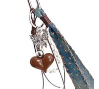 PLCPDM Gioielli intrecciati personalizzabili di Denims del cavo Keychain con il modello della farfalla del cuore per dare