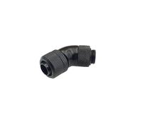 PLCPDM Gomito in Metallo angolato a 45 Gradi, Black Thin Tube | Raccordo a compressione per tubi rigidi da 9, 5x12, 7mm / 9, 5x16mm, accessori per raffreddamento acqua per,
