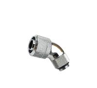 PLCPDM Gomito in Metallo angolato a 45 Gradi, Silver Thick Tube | Raccordo a compressione per tubi rigidi da 9, 5x12, 7mm / 9, 5x16mm, accessori per raffreddamento acqua per,