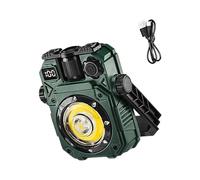 PLCPDM Lampada da Campeggio Solare Torcia Esterna Luce Ispezione Impermeabile con Base Magnetica da Lavoro Emergenza Luminosità Regolabile