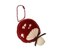 PLCPDM Moda Conigli Peluche Keying Borsa Fungo Fascino Del Fumetto Spilla Decorazione di Natale Per Ragazze Accessori E Regali Morbido Tessuto Ornamento, Pendente Fungo Rosso, One Size