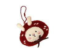 PLCPDM Moda Conigli Peluche Keying Borsa Fungo Fascino Del Fumetto Spilla Decorazione di Natale Per Ragazze Accessori E Regali Morbido Tessuto Ornamento, A, One Size