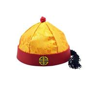 PLCPDM Oggetti scena Cappello orientale cinese Cappello degli imperatori cinesi delle dinastie con cavallo Costume da festa Cappello cosplayCostume orientale ' imperatore