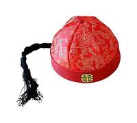 PLCPDM Oggetti scena Cappello orientale cinese Cappello degli imperatori cinesi delle dinastie con cavallo Costume da festa Cappello cosplayCostume orientale ' imperatore