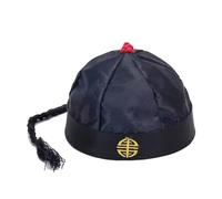 PLCPDM Oggetti scena Cappello orientale cinese Cappello degli imperatori cinesi delle dinastie con cavallo Costume da festa Cappello cosplayCostume orientale ' imperatore
