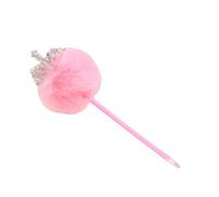 PLCPDM Penna a sfera con pompon pelosi, punta da 0,7 mm, scrittura divertente per donne, per studenti, premio per la calza di Natale, riempitivi per bambini